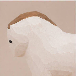Hand-Carved Basswood Horse Figurine
