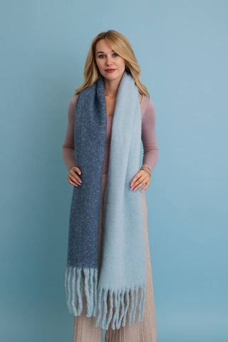 Ember Two-Tone Fringe Scarf