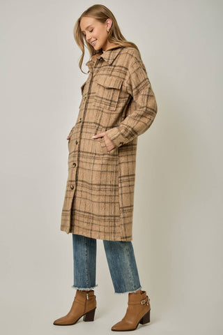 Highlands Hooded Twofer Plaid Jacket