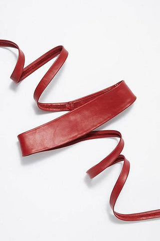 Wrap Belt - Red | Adjustable OS | Timeless Style