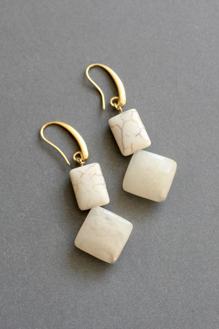 Magnesite and Calcite Earrings