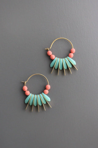 Estelle Glass and Gold Earrings