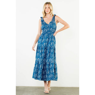 The Fish Print Tie Strap Dress