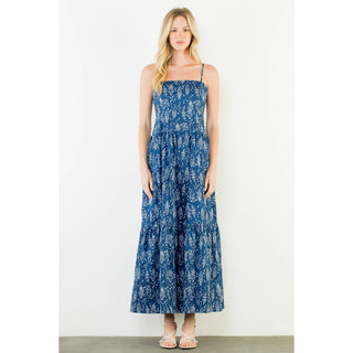 The Fish Print Tiered Dress