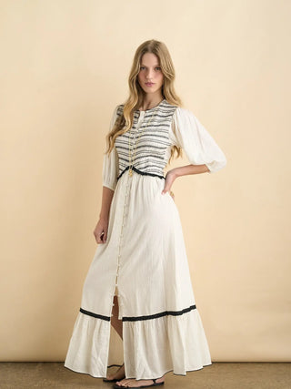 Magnolia Maxi Dress -  Ecru