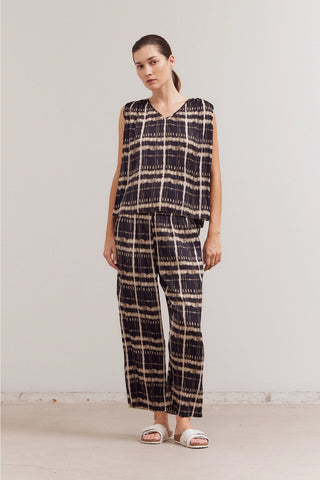 Paula Pleated Printed Pants
