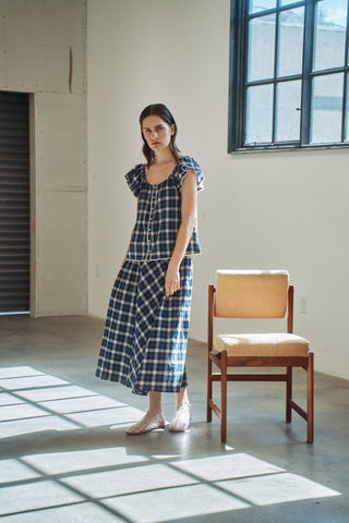Bramble Plaid Button Front Blouse
