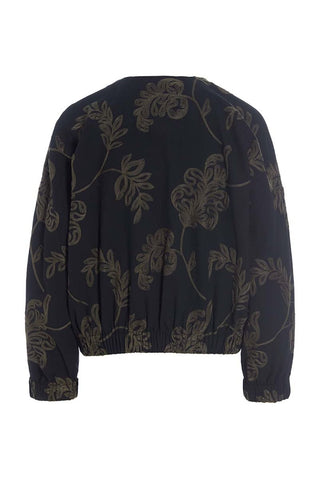 Embroidered leaf jacket