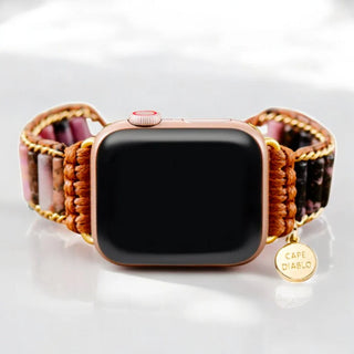 Blooming Rhodonite Apple Watch Strap - Adjustable