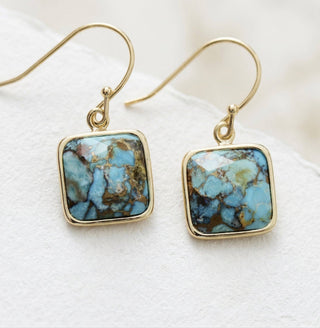 Azure Relic Turquoise Drop Earrings