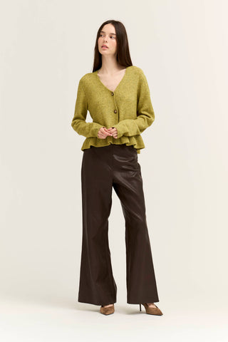 The Linnet Ruffle Hem Cardigan