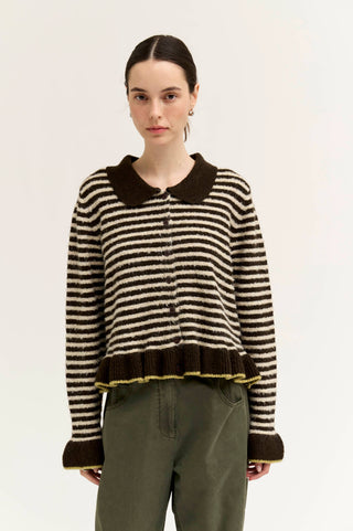 Sabrina Ruffle Hem Cardigan