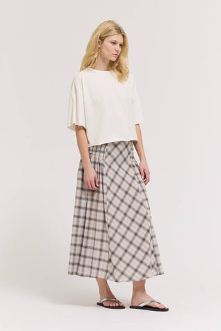 Emillee Smocked Plaid Skirt
