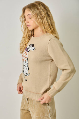 Dapper Dalmatian Scarf Dog Sweater
