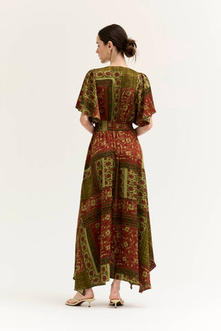 The Vesper Handkerchief Hem Maxi Dress