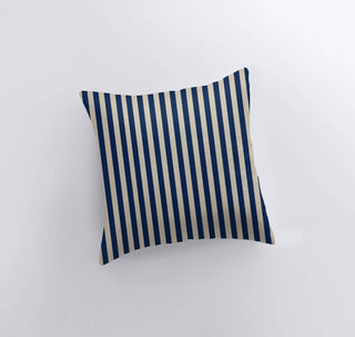 Navy Stripe Pillow — 12"