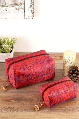 Silk Kantha Toiletry Bag