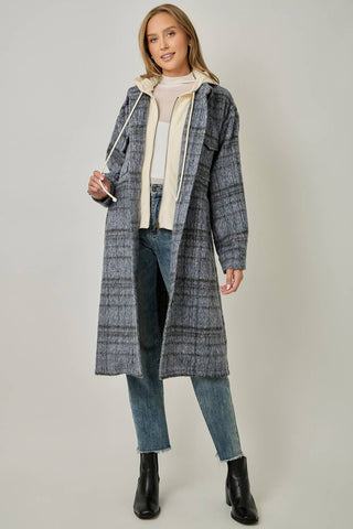 Highlands Hooded Twofer Plaid Jacket