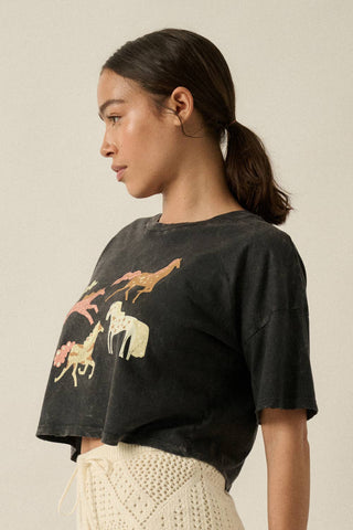 The Painted Horses Cropped Tee