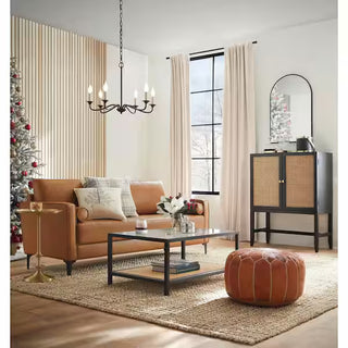 Marie Faux Leather MidCentury Mod Sofa*
