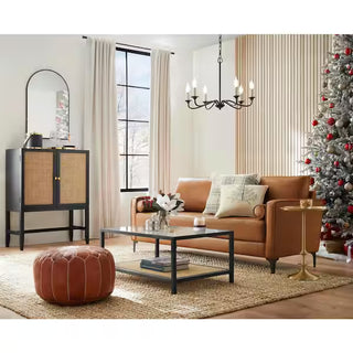 Marie Faux Leather MidCentury Mod Sofa*