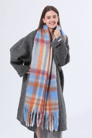 Hearthside Plaid Fringe Scarf