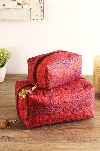 Silk Kantha Toiletry Bag