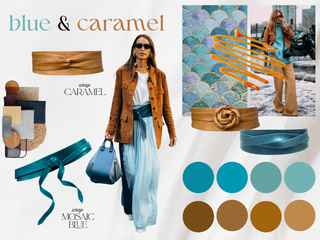 Leather Wrap Belt – Cloud Blue