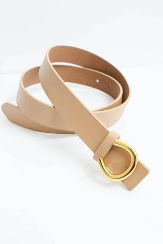 Gold Horseshoe Leather Belt