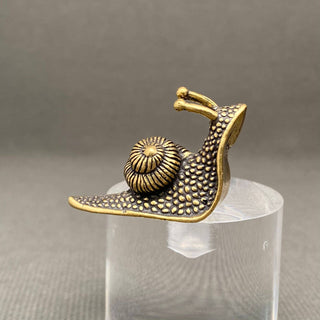 Brass Snail Decorative Sculpture - 01
