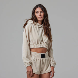 Terry Cropped Hoodie