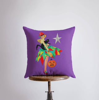 Pinup Halloween Girl Pillow — 8"