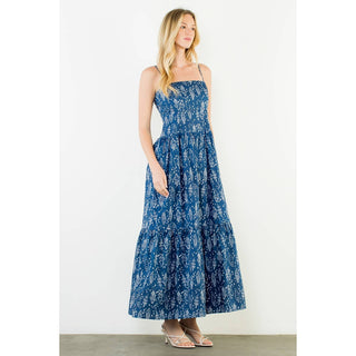 The Fish Print Tiered Dress