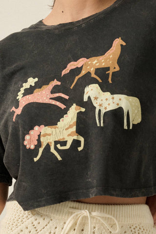 The Painted Horses Cropped Tee