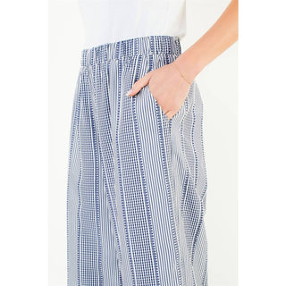 The Stripe Check Wide Leg Pant
