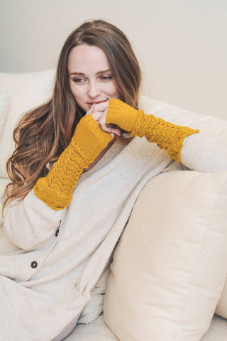 Fireside Fingerless Knit Arm Warmers
