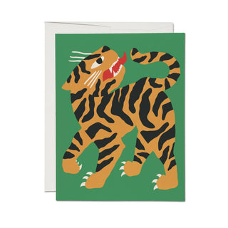 Growling Tiger greeting card