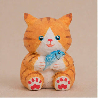 Cat Holding a Fish