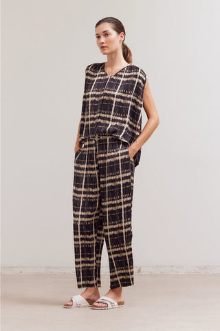 Paula Pleated Printed Pants