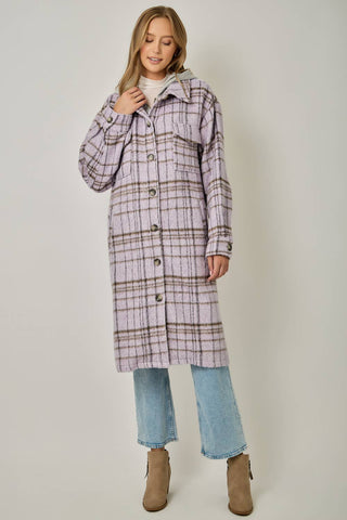 Highlands Hooded Twofer Plaid Jacket