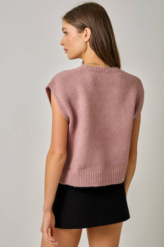 Cocoa Cub Leopard Mohair Vest