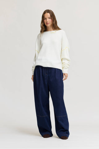 The Heron Contrast Stitch Sweater