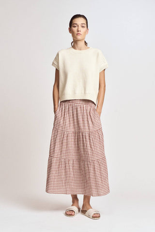 Clayfield Tiered Cotton Skirt
