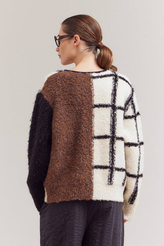 The Sable Grid Cardigan