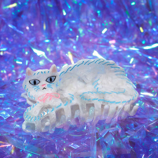 Pretty Kitty Persian Cat Acetate Claw Clip