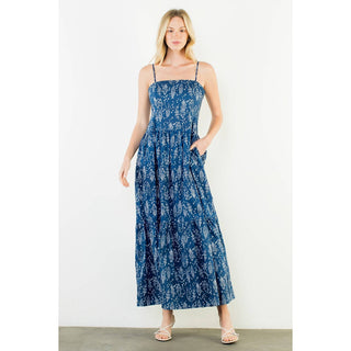 The Fish Print Tiered Dress