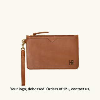 Full-Grain Leather Wristlet