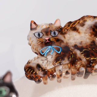 Calico Kitty Acetate Claw Clip
