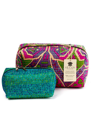 Silk Kantha Toiletry Bag