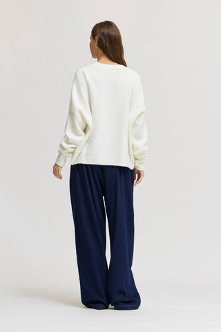 The Heron Contrast Stitch Sweater